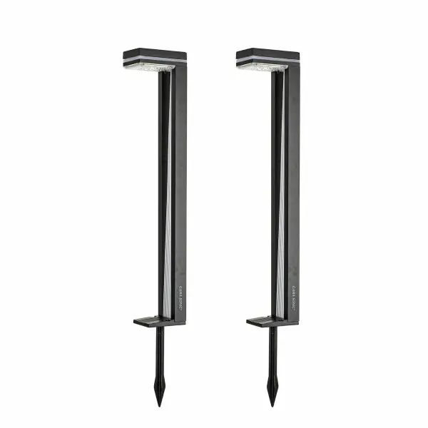 The Sentry Modern Solar Pathway Light delivers 60 lumens per fixture with customizable accent colors. Features automatic dusk-to-dawn operation, DIY stake installation, and 2-night runtime without direct sunlight.