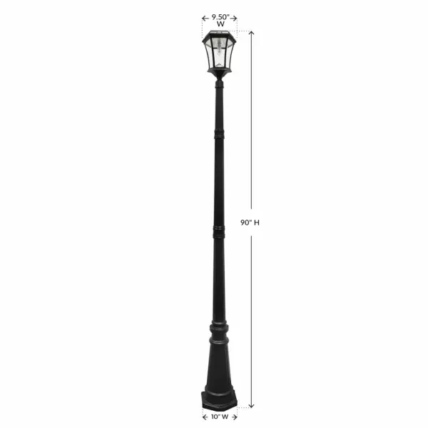 Victorian Bulb Solar Lamp Post with LED Light Bulb - Single Lamp - Image 11