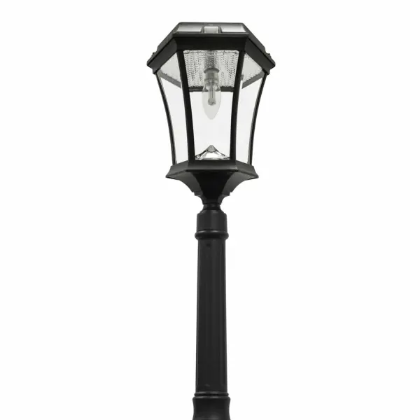 Victorian Bulb Solar Lamp Post with LED Light Bulb - Single Lamp - Image 5
