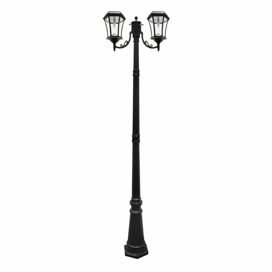 Victorian Bulb Solar Lamp Post - Double Lamps - Image 1