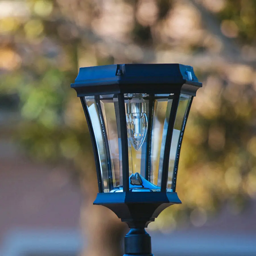 Victorian Bulb Solar Lamp Post - Double Lamps - Image 6