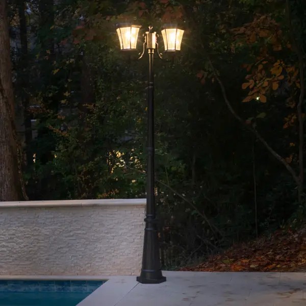 Victorian Bulb Solar Lamp Post - Double Lamps - Image 7