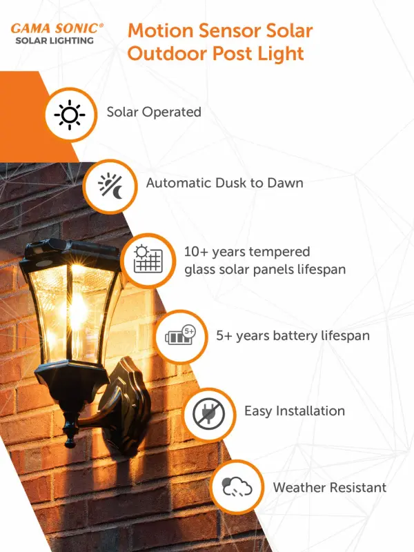 Victorian Bulb Solar Light with Motion Sensor - Image 4