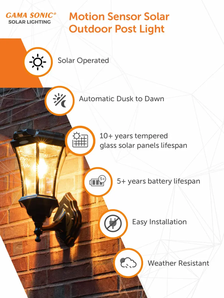 Victorian Bulb Solar Light with Motion Sensor - Image 4