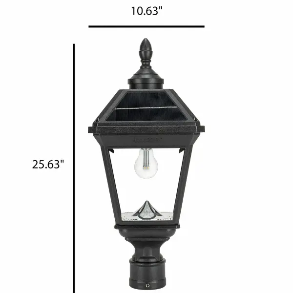 Imperial Bulb II Solar Post Light with 3" Fitter - Image 11