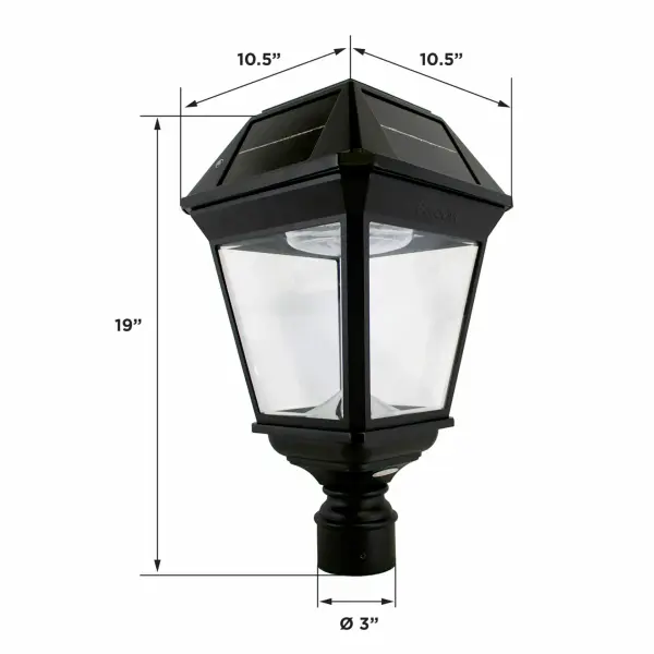 Imperial III Commercial Solar Post Light with Dual Color - Image 12