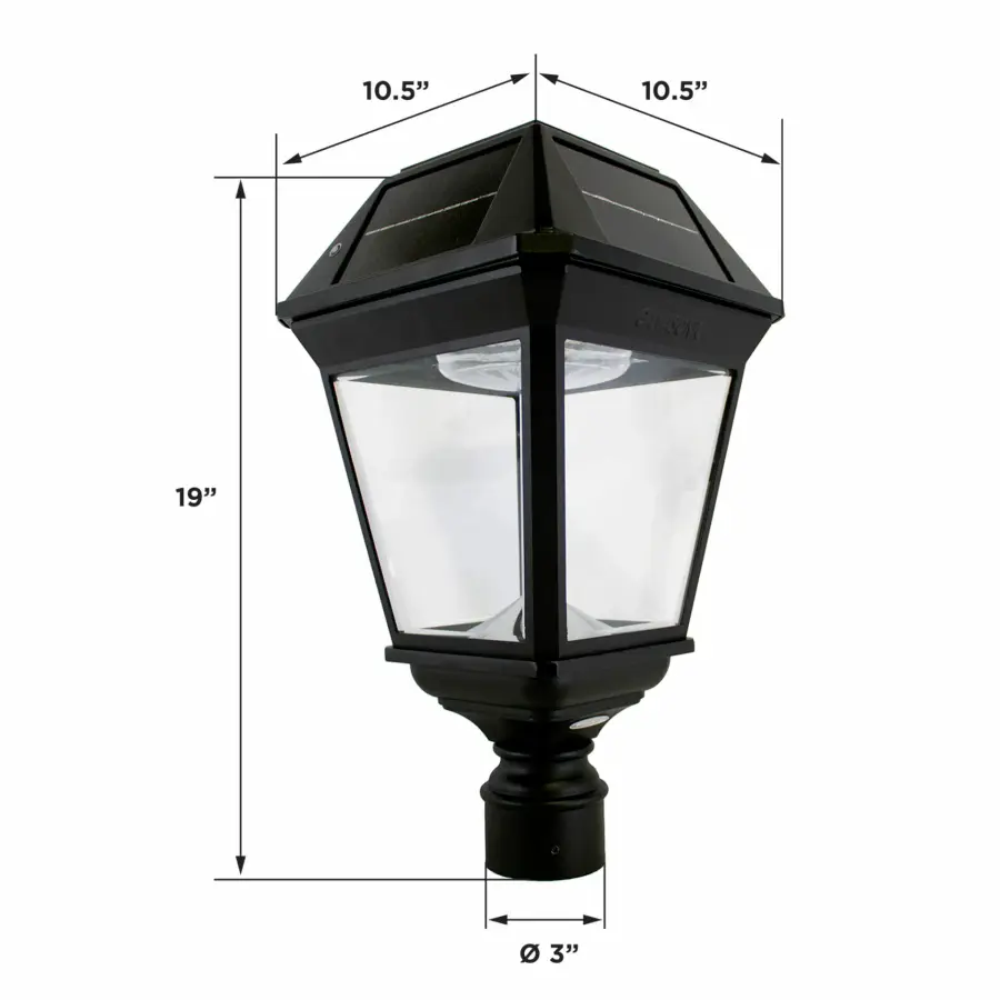 Imperial III Commercial Solar Post Light with Dual Color - Image 12