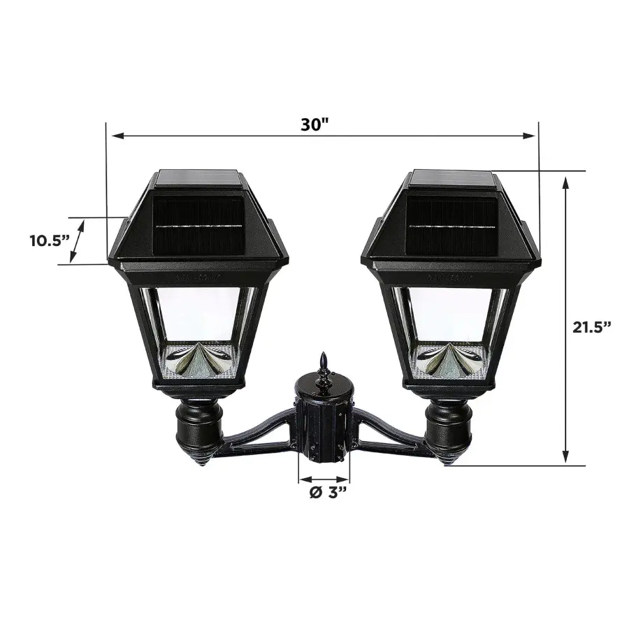 Imperial III Commercial Solar Double Post Light - Image 9