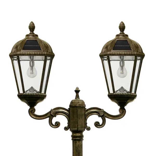 Royal Bulb Solar Double Head Lamp Post - Image 4