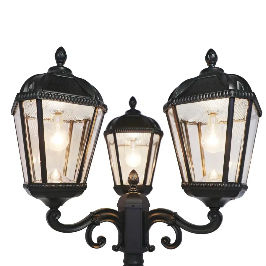 Royal Bulb Solar Triple Lamp Post with Patented Solar Light Bulb - Image 5
