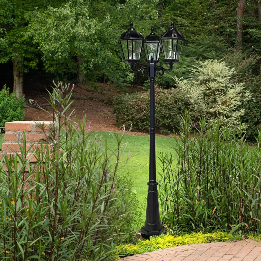 Royal Bulb Solar Triple Lamp Post with Patented Solar Light Bulb - Image 8