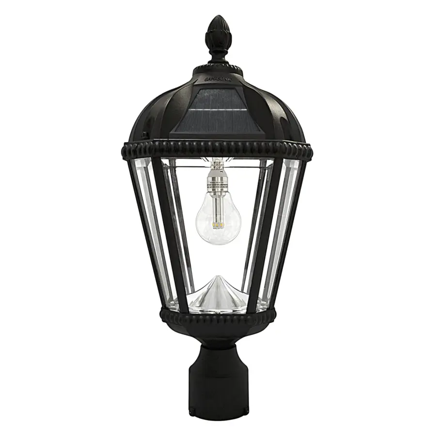 Royal Bulb Solar Post Light with GS Solar LED Bulb - Image 1