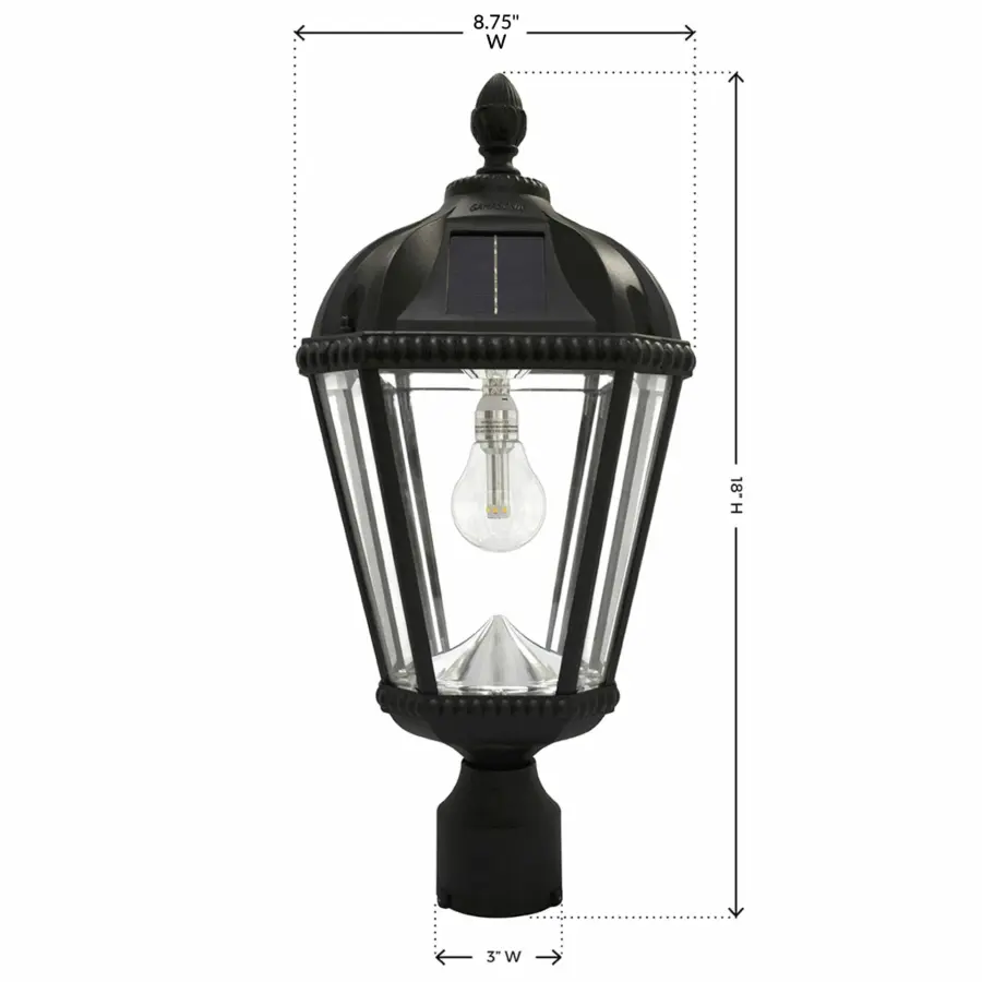 Royal Bulb Solar Post Light with GS Solar LED Bulb - Image 14