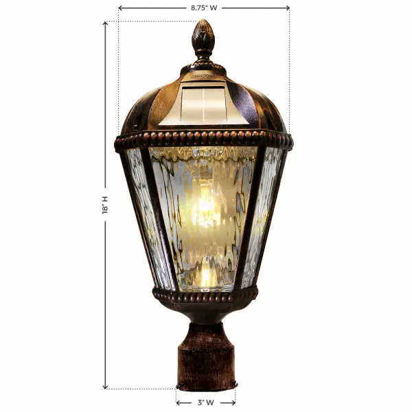 Royal Bulb Solar Post Light with GS Solar LED Bulb - Image 15