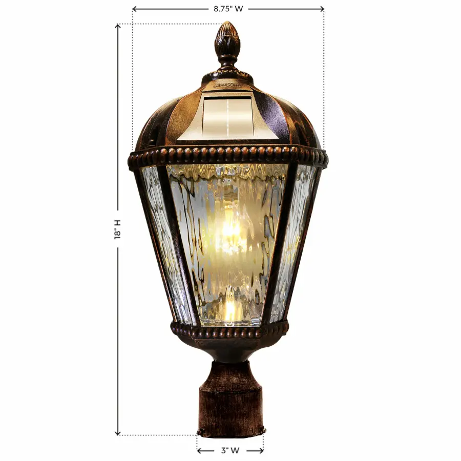 Royal Bulb Solar Post Light with GS Solar LED Bulb - Image 15