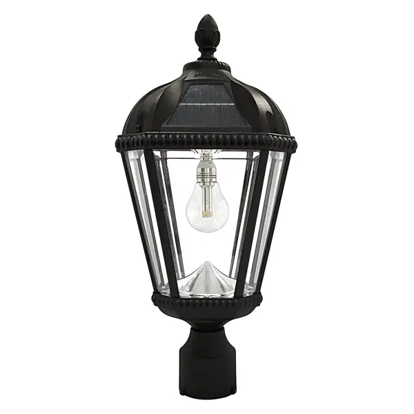 The Royal Bulb combines classic architectural elegance with modern solar technology. Features 360-degree illumination, weather-resistant cast aluminum construction, and up to 2 nights runtime on a full charge with no wiring required.