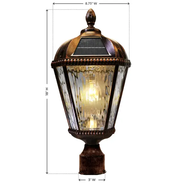 Royal Bulb Solar Post Light with GS Solar LED Bulb - Image 17