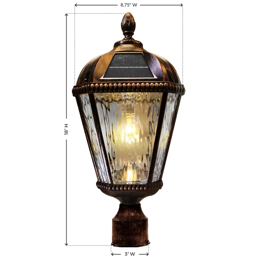 Royal Bulb Solar Post Light with GS Solar LED Bulb - Image 17