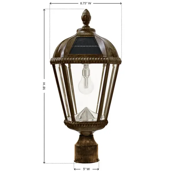 Royal Bulb Solar Post Light with GS Solar LED Bulb - Image 18