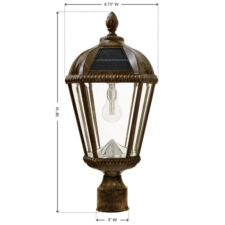 Royal Bulb Solar Post Light with GS Solar LED Bulb - Image 18