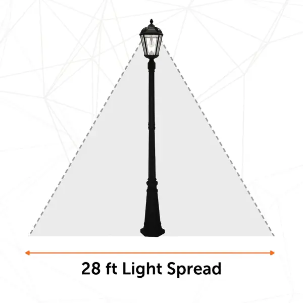 Royal Bulb Solar Lamp Post with Patented Solar Light Bulb - Image 6