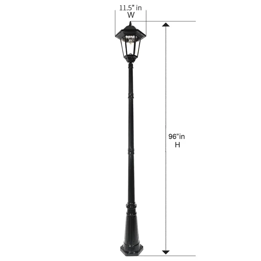 Windsor Bulb Solar Lamp Post - Single Lamp - Image 13