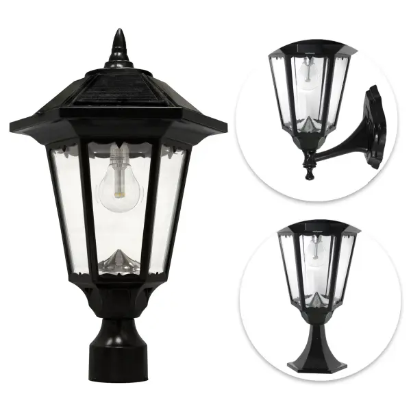 The Windsor Bulb Solar Light combines traditional elegance with modern solar efficiency. Features advanced Morph Solar Panel Technology for 33% more brightness and 65% more charging power. Includes wall, pier, and post mounting options.