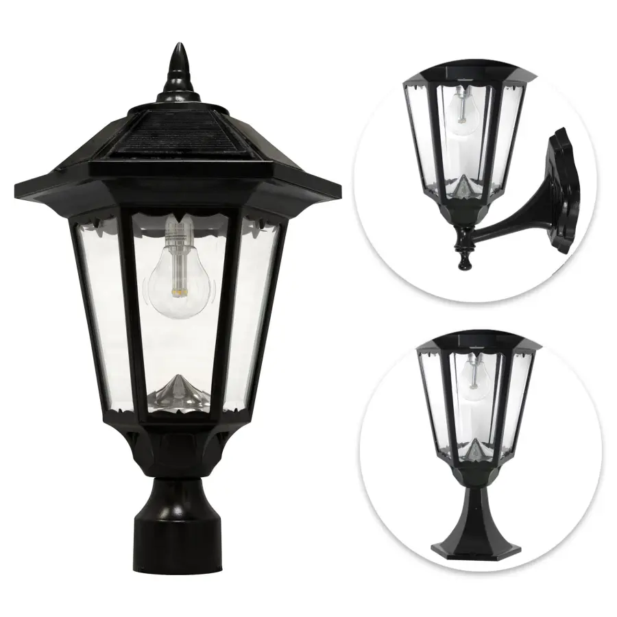 Windsor Bulb Solar Light - Wall/Pier/3" Fitter Mount - Image 1
