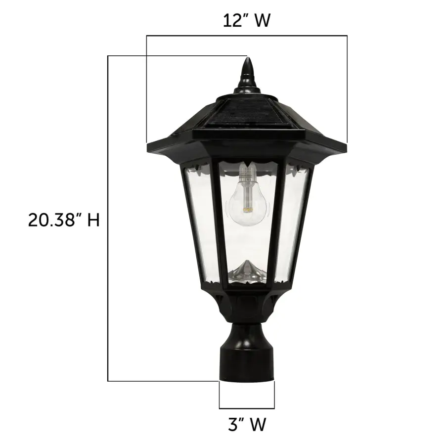 Windsor Bulb Solar Light - Wall/Pier/3" Fitter Mount - Image 12