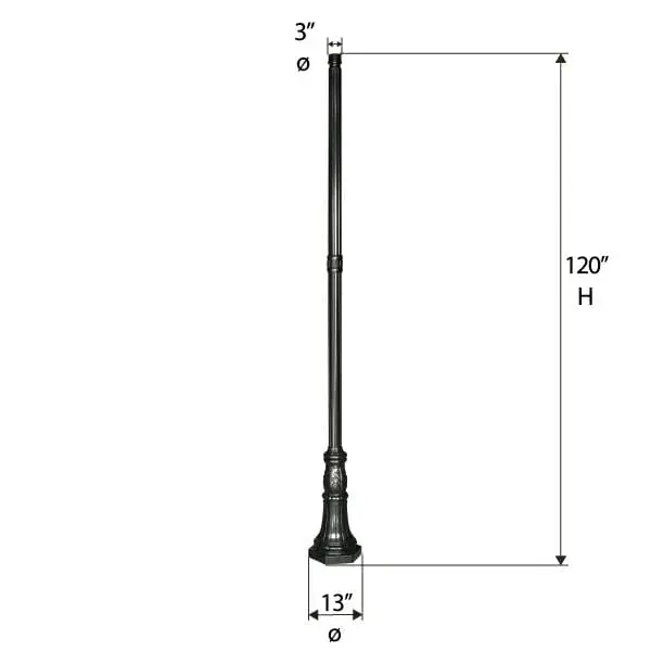 10 FT Commercial Pole - 3" Diameter - Image 3