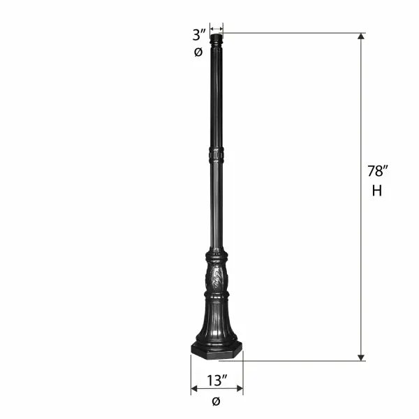 6.5 FT Commercial Pole - 3" Diameter - Image 3