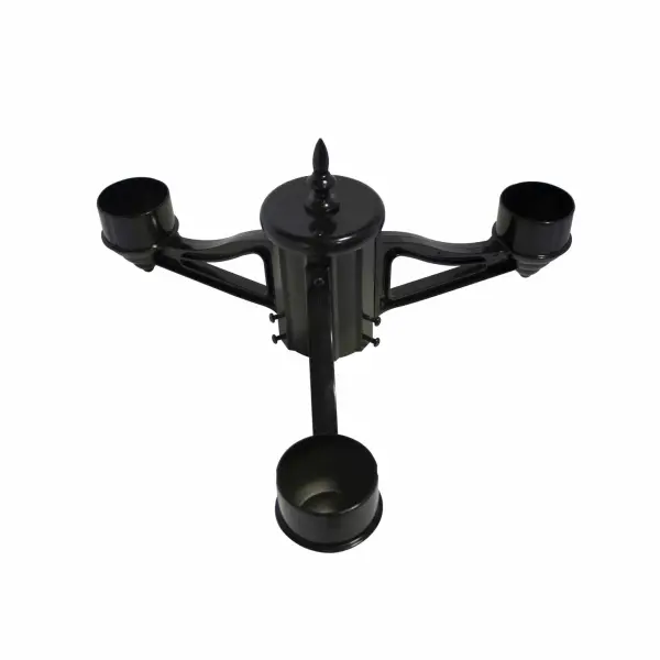 Transform any standard 3-inch lamp post into a triple-headed solar lighting solution with this durable cast aluminum bracket kit. No wiring required makes installation quick and straightforward.