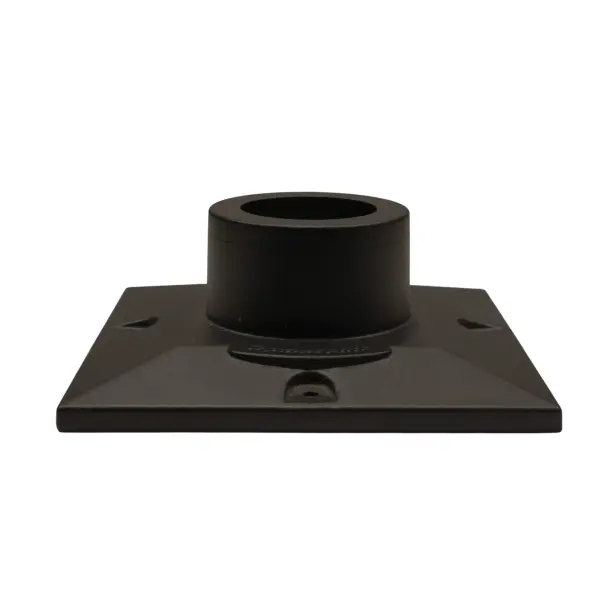 Durable mounting base that converts post-top solar lights for installation on flat surfaces like decks, piers, and columns. Compatible with standard 3" fitter diameter fixtures, offering stable and flexible mounting. - alternate view