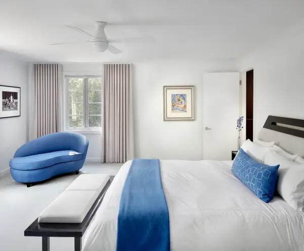 The Ball Flush 42" combines modern minimalist design with practical functionality for rooms with limited ceiling clearance. Its compact flush mount profile maximizes headroom while delivering efficient airflow.