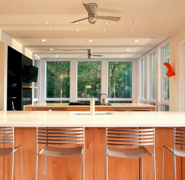 Sleek 50" Flush Mount DC Fan for Modern Spaces with Low Ceilings - Image 1