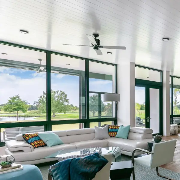 The Industry DC 50" combines industrial aesthetics with modern DC motor efficiency. Perfect for larger spaces requiring both style and superior air circulation with whisper-quiet operation. - alternate view