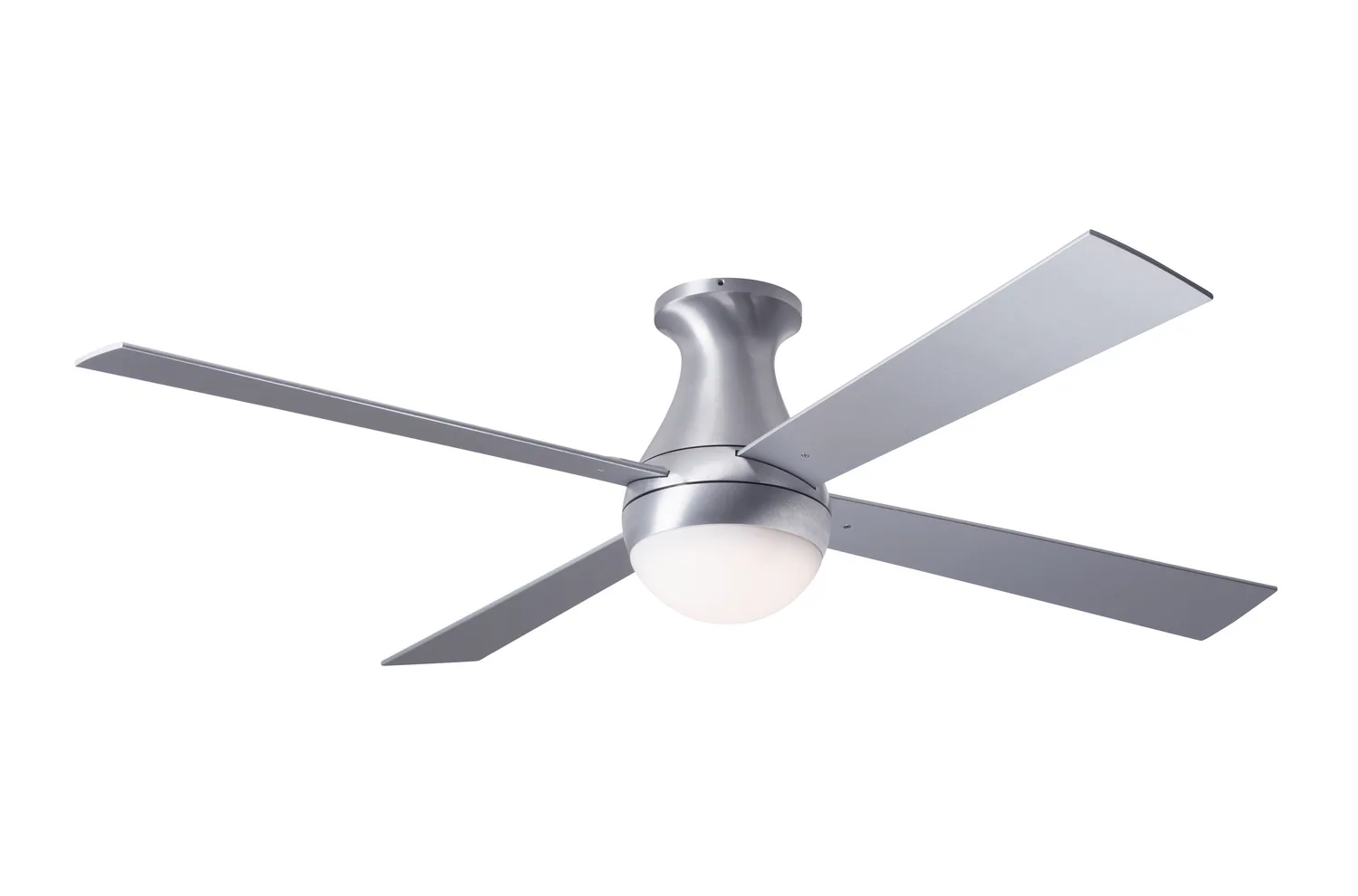 Ball Flush 42"Ceiling Fan in Brushed Aluminum