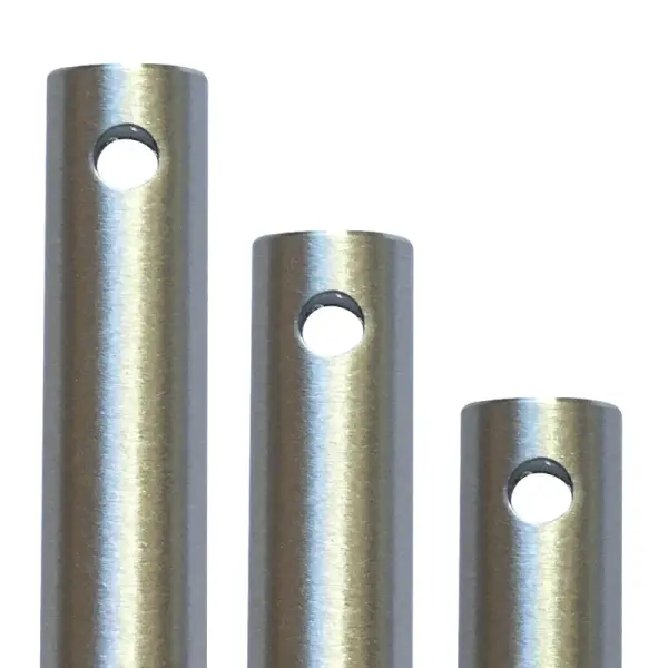 Down Rod, Brushed Aluminum Finish, 12" Collection: Universal Finish: Brushed Aluminum Width: 2.00" Height: 13.00" Length: 2.00" Weight: 1.00 lb Country of Origin: Taiwan (ROC)