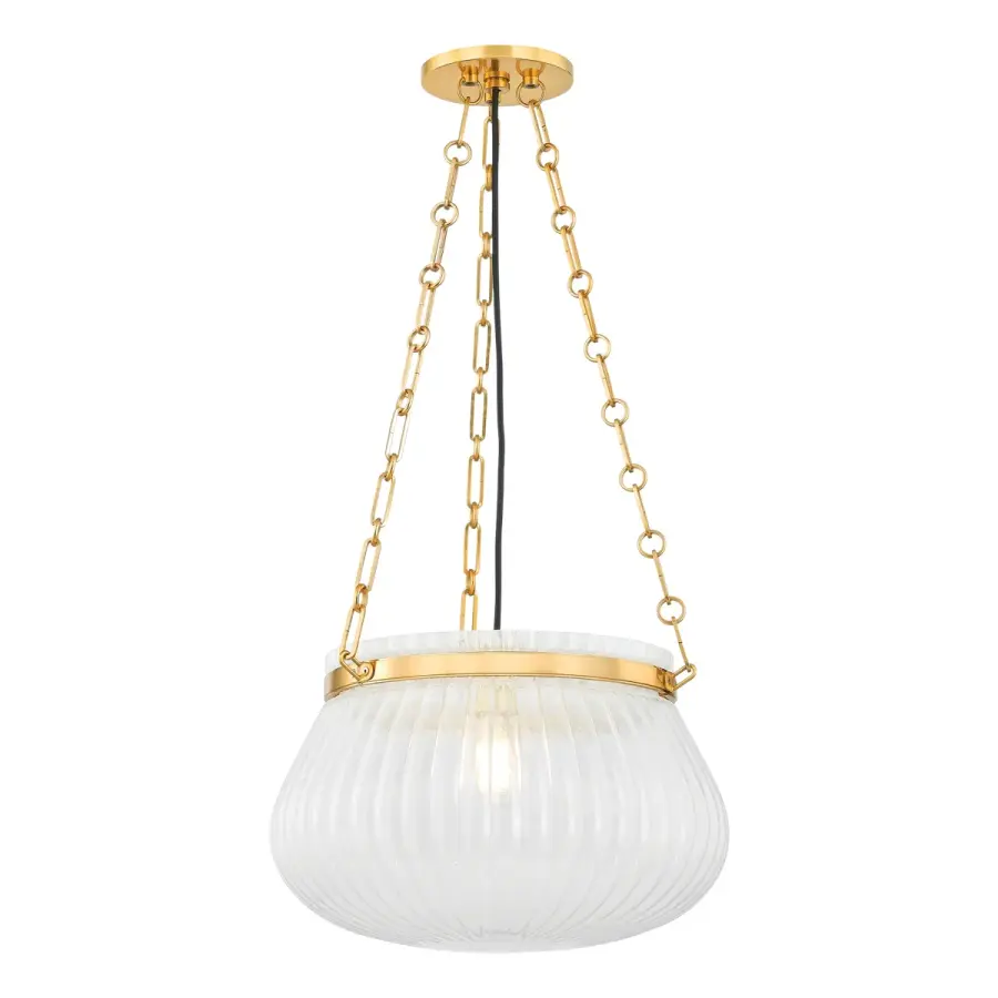 Granby One Light Pendant in Aged Brass - Image 1