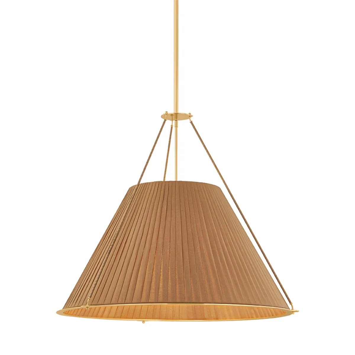 Sunside Five Light Chandelier in Aged Brass