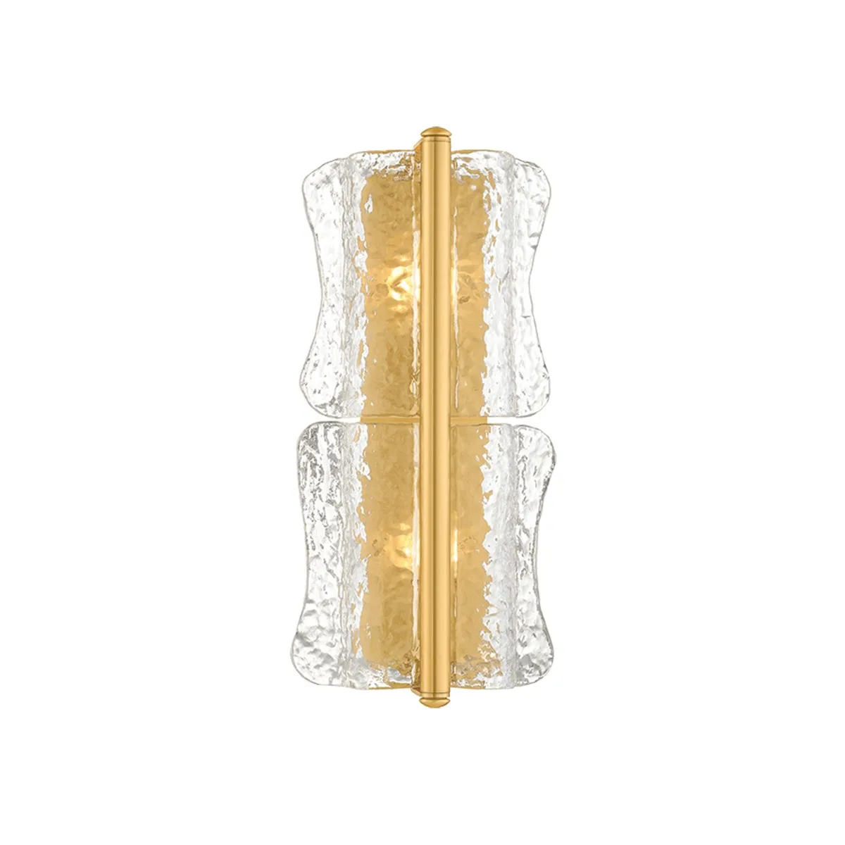 Fosterdale Two Light Wall Sconce in Aged Brass