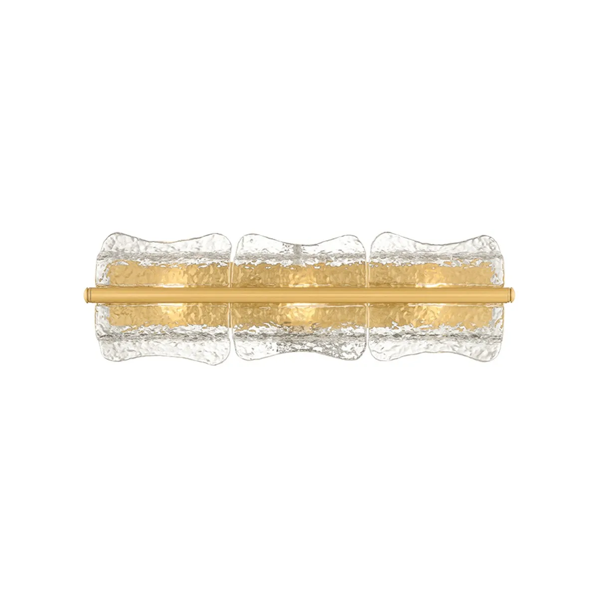 Fosterdale Three Light Wall Sconce in Aged Brass