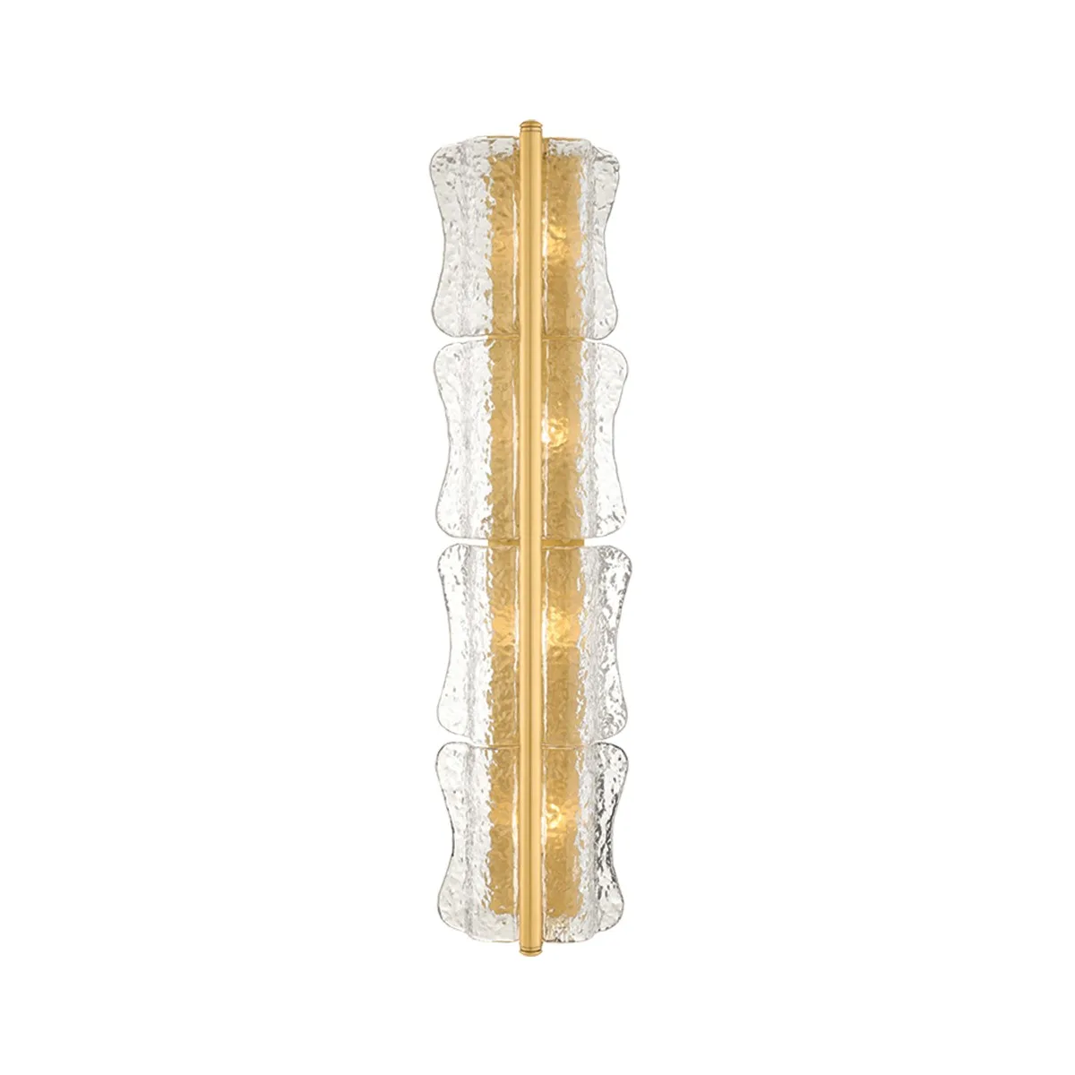 Fosterdale Four Light Wall Sconce in Aged Brass