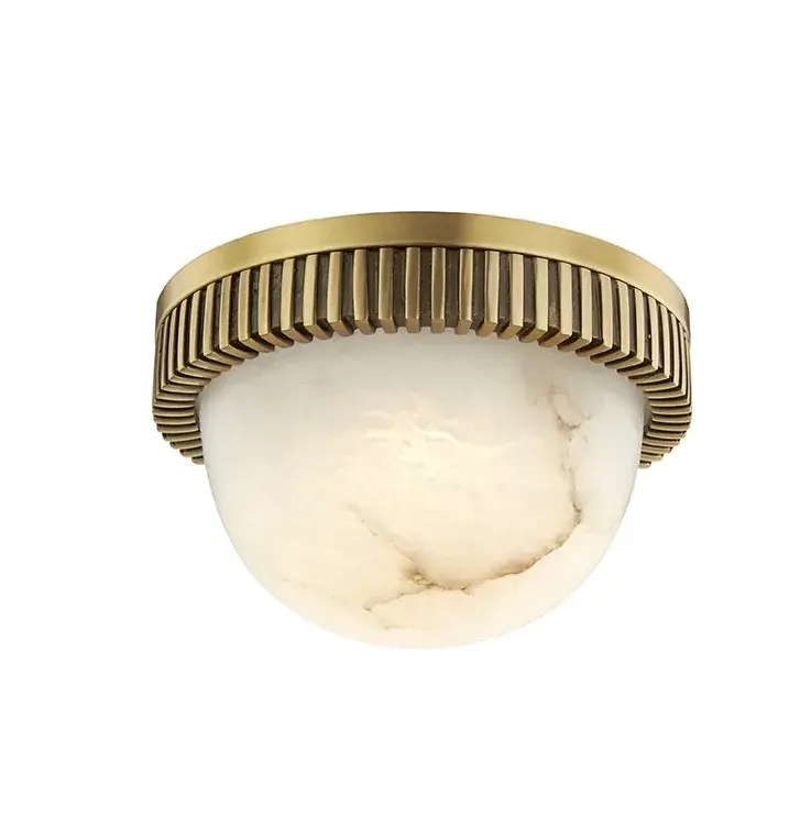 Ainsley LED Flush Mount in Aged Brass - Image 1