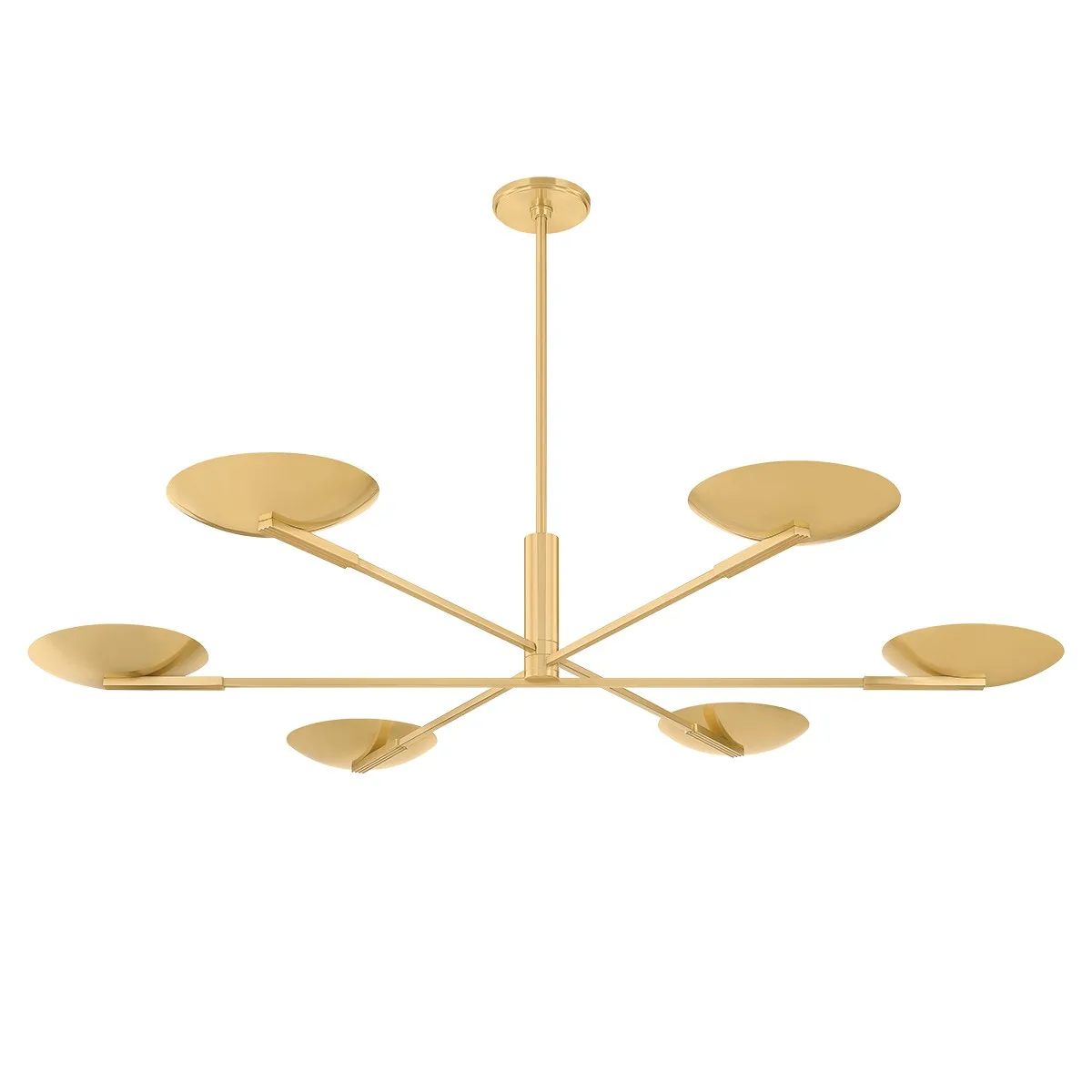 Johnson 6-Light LED Chandelier in Aged Brass