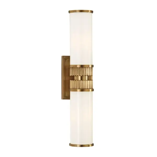 Harper Two Light Bath Bracket in Aged Brass - Image 1