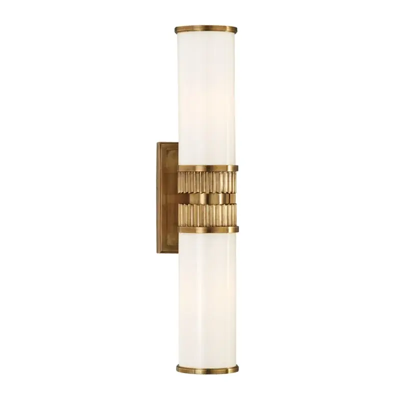 Harper Two Light Bath Bracket in Aged Brass - Image 1