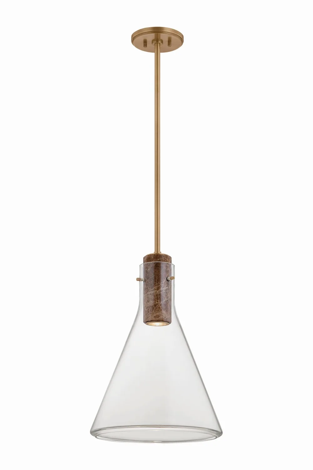 West Hill One Light Pendant in Patina Brass
