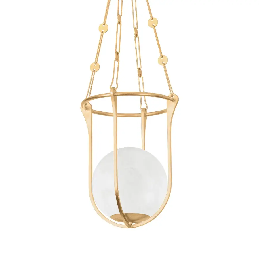 Verbank Vintage Gold Leaf Pendant - Image 1