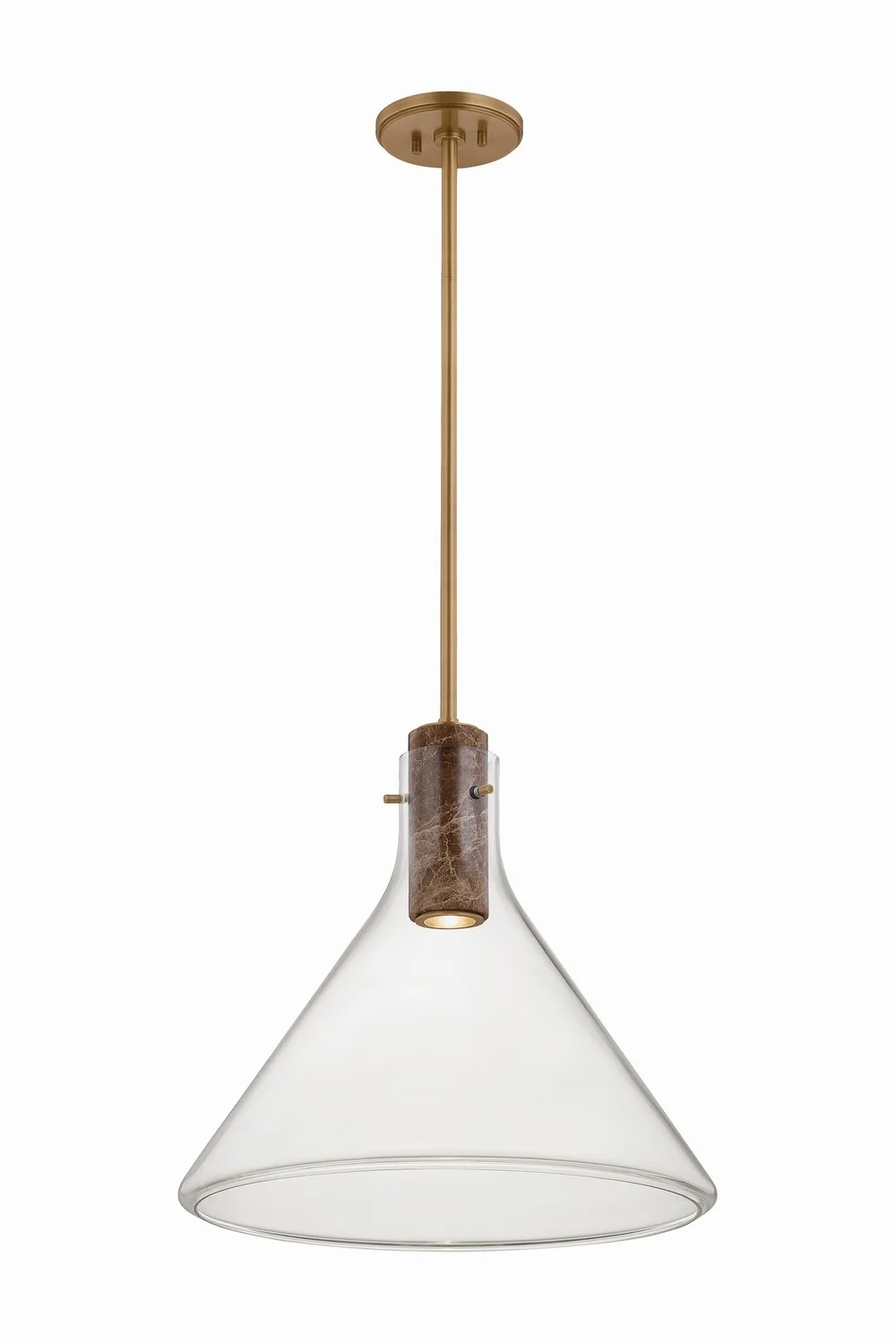 West Hill One Light Pendant in Patina Brass